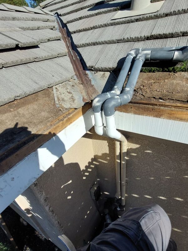 During Gutter Installation