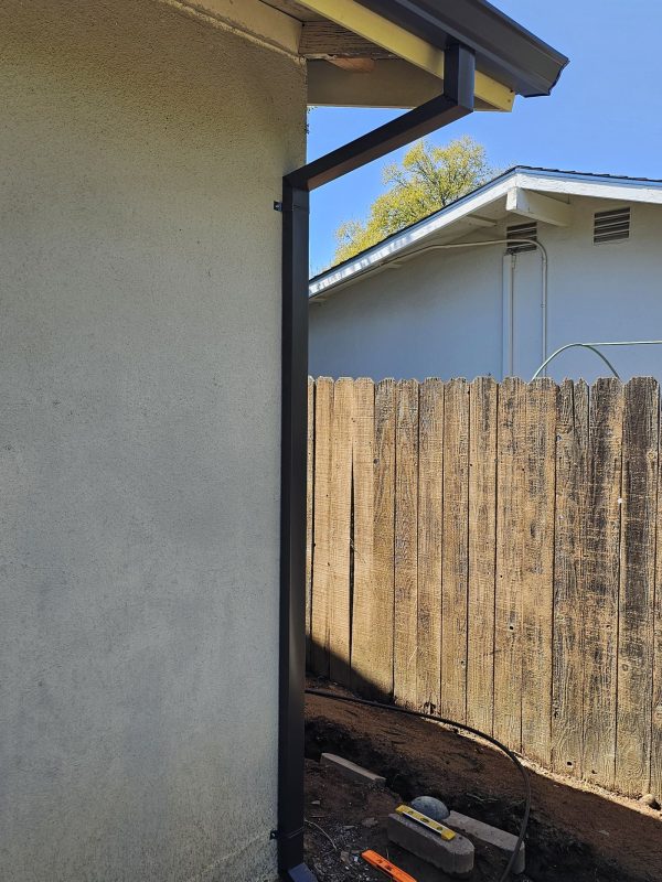 Brown Downspout Installation
