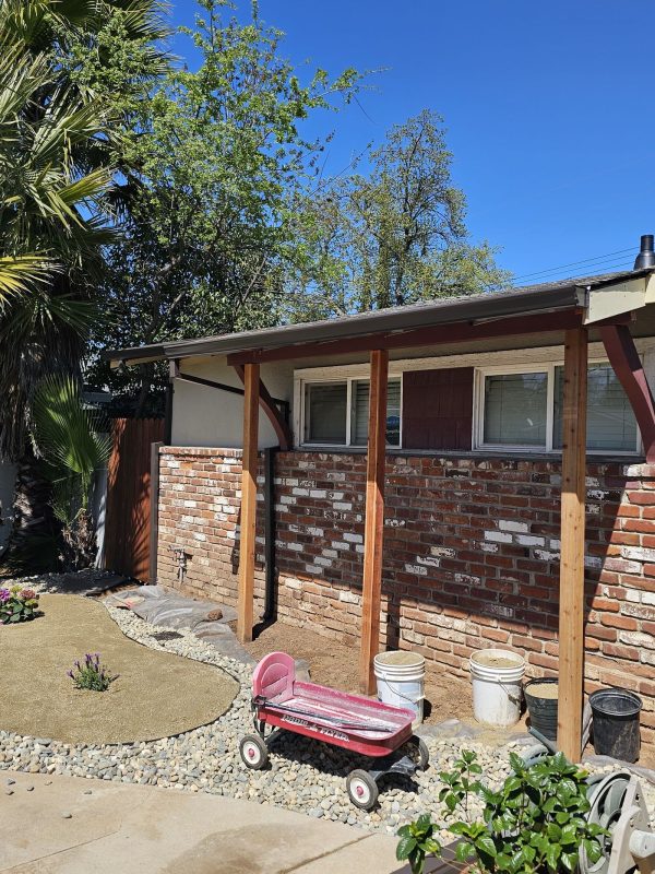 Brown Gutter Installation