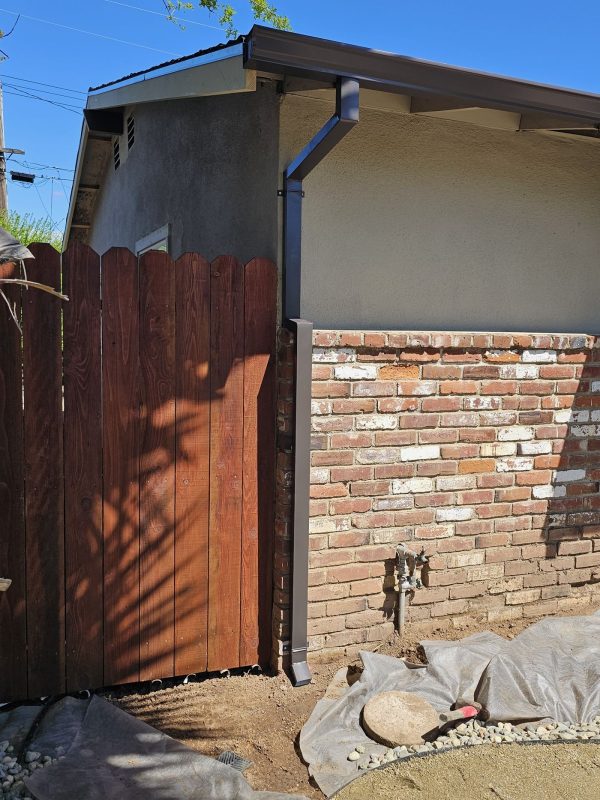 Brown Downspout Installation