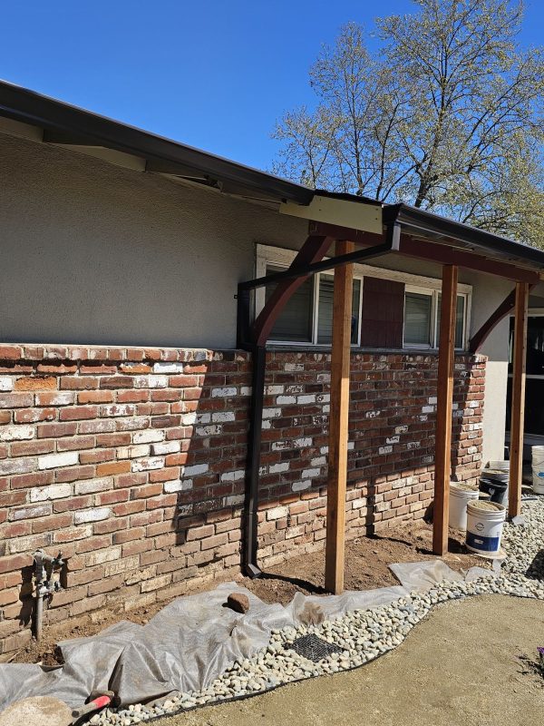 Brown Downspout Installation