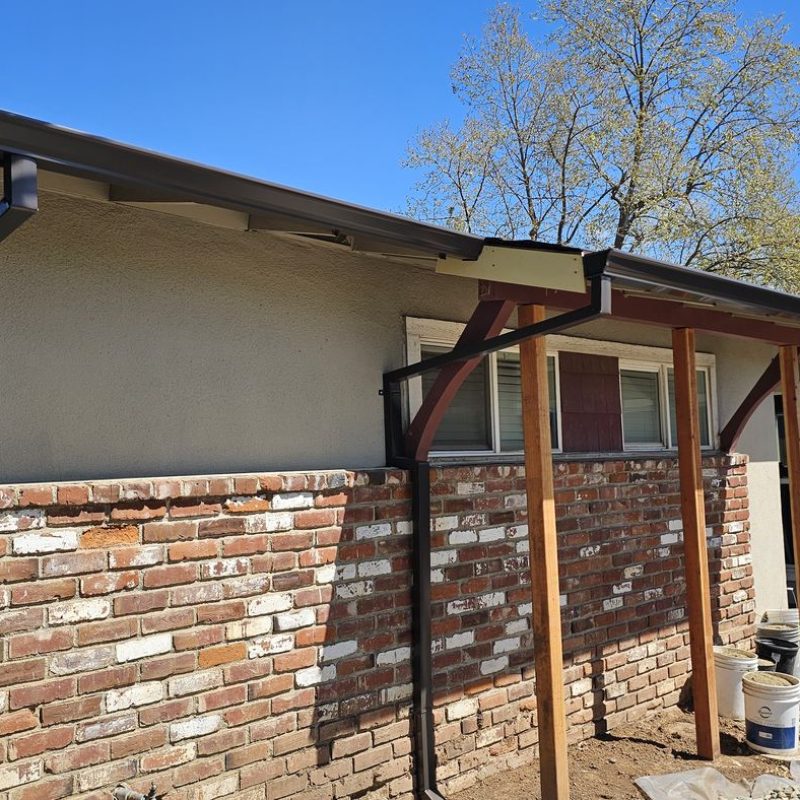 Brown Downspout Installation