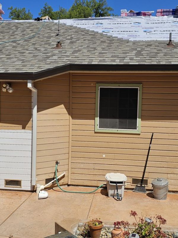 Brown Gutter Installation